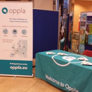 Oppla stand at the info day