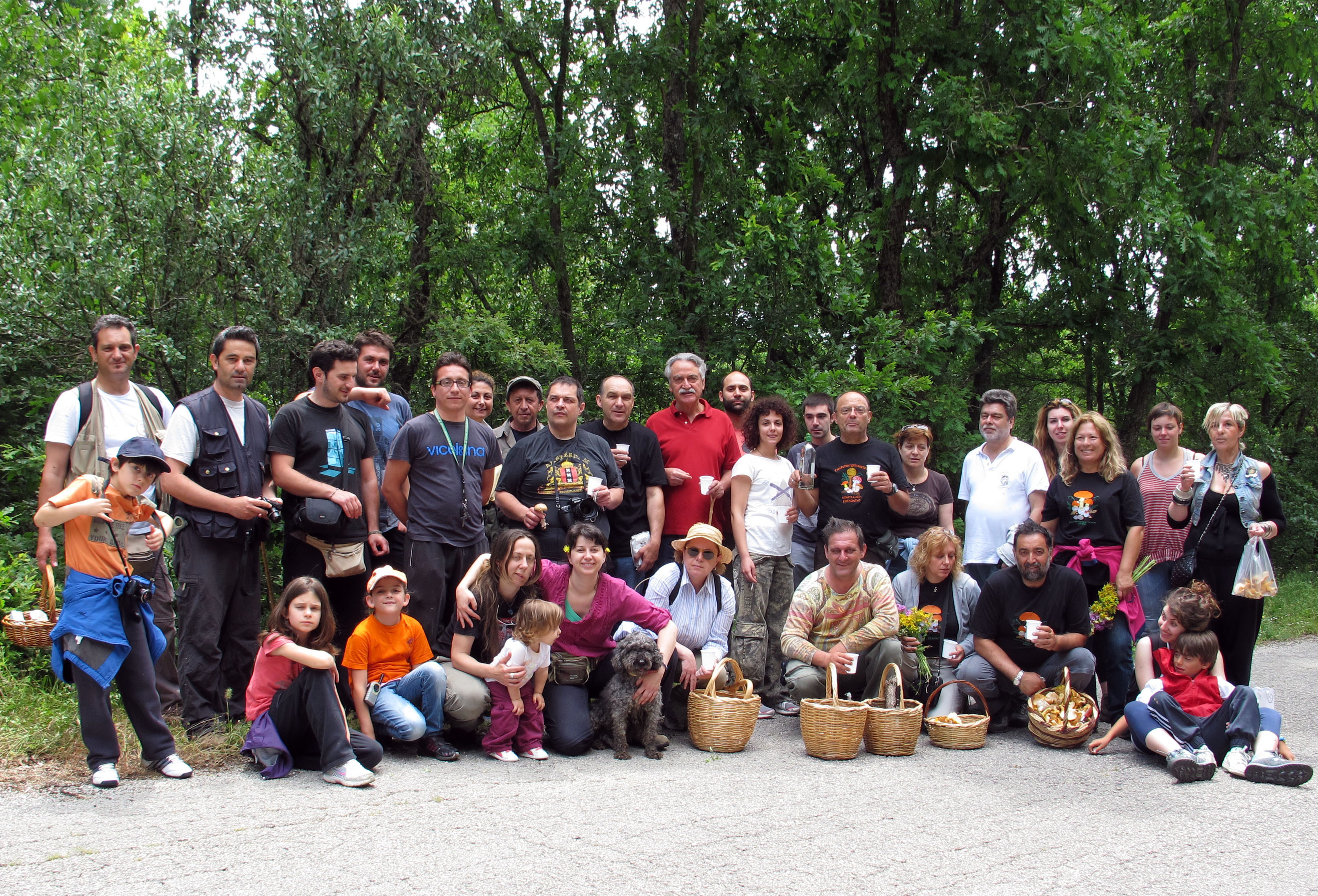 Snapshot from the 3rd mushroom festival organized by the Mushroom Society of Epirus in Konitsa in June 2011