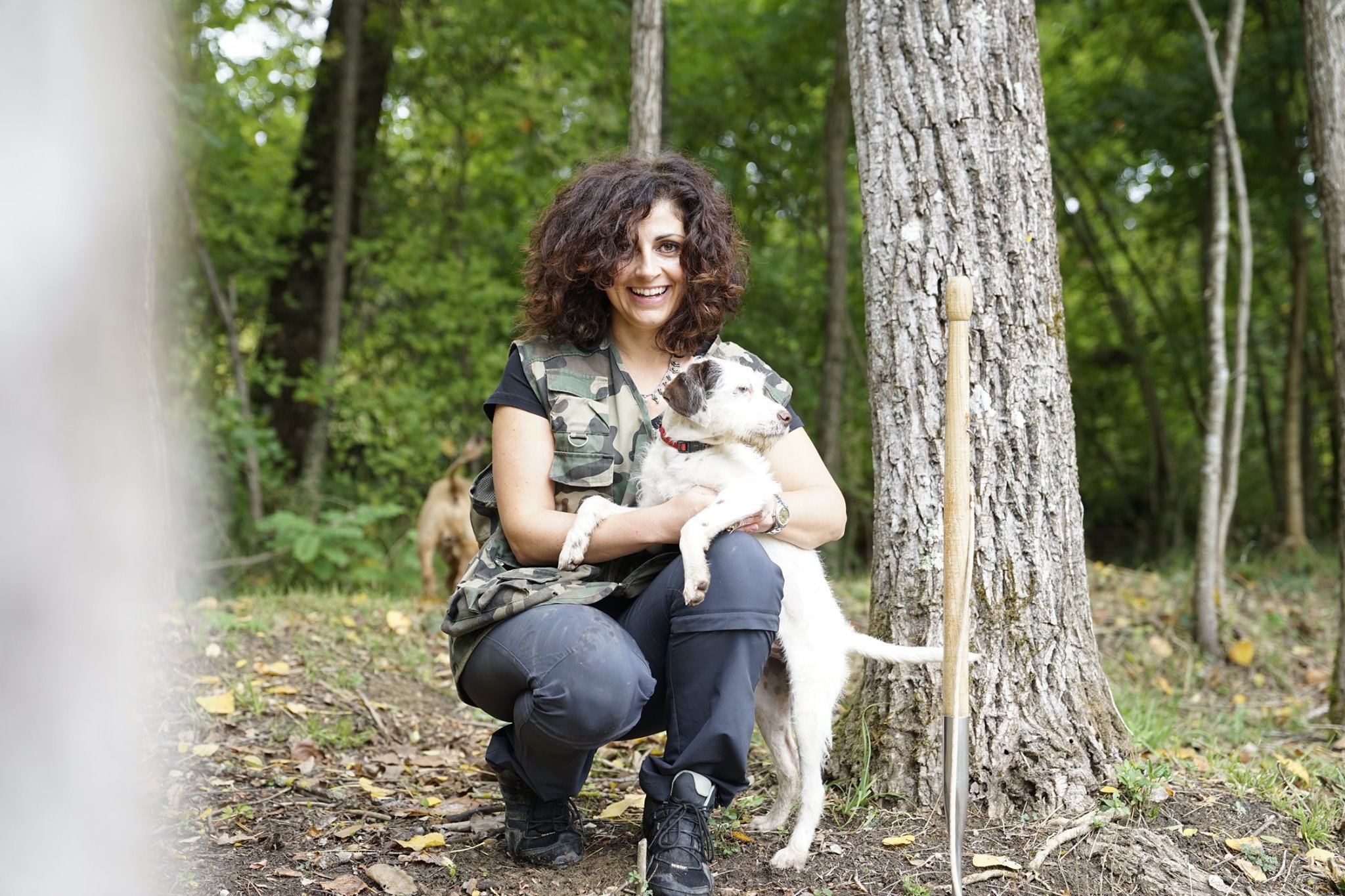 Elisa Ioni, "Lady Truffle", with her dog 