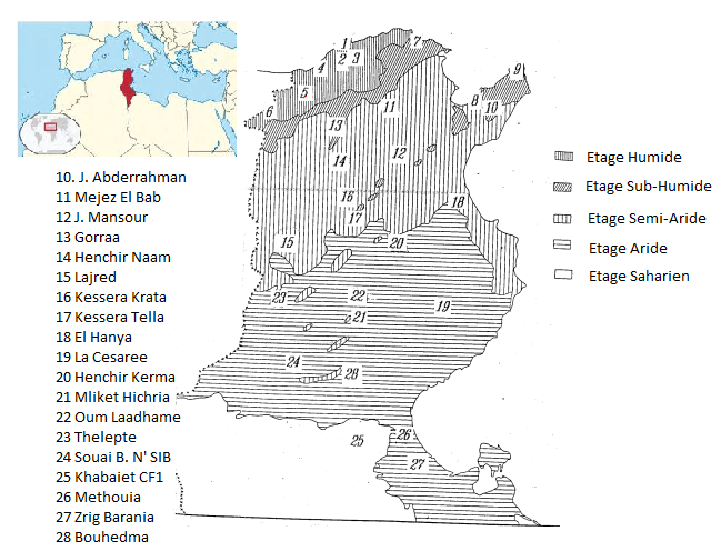 Location of Arboretums 