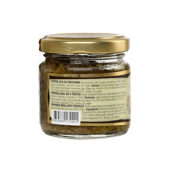 Label on a processed truffle packaging. Credit: Konzum d.d. Tartufata 80g Zigante: https://www.konzum.hr/web/products/tartufata-80-g-zigante (accessed 25 November 2019).
