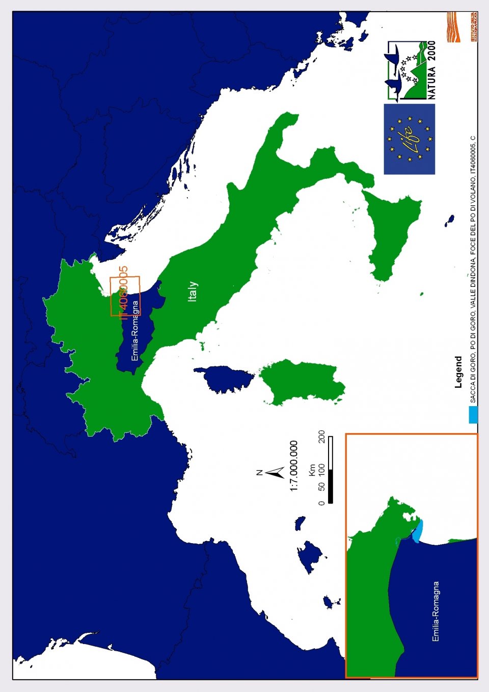 Location of the lagoon in Italy