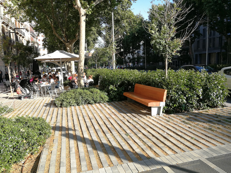 leeg zelfstandig naamwoord Voorverkoop Green corridor in Passeig de Sant Joan, Barcelona (ENABLE project) | Oppla