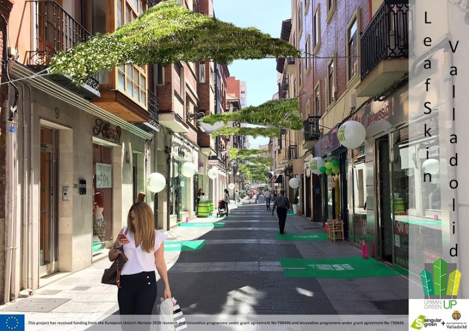 Green roof LEAFSKIN. Source: https://www.singulargreen.com/el-proyecto-urban-greenup-cumple-un-ano/ Green roof LEAFSKIN. Source: https://www.singulargreen.com/el-proyecto-urban-greenup-cumple-un-ano/
