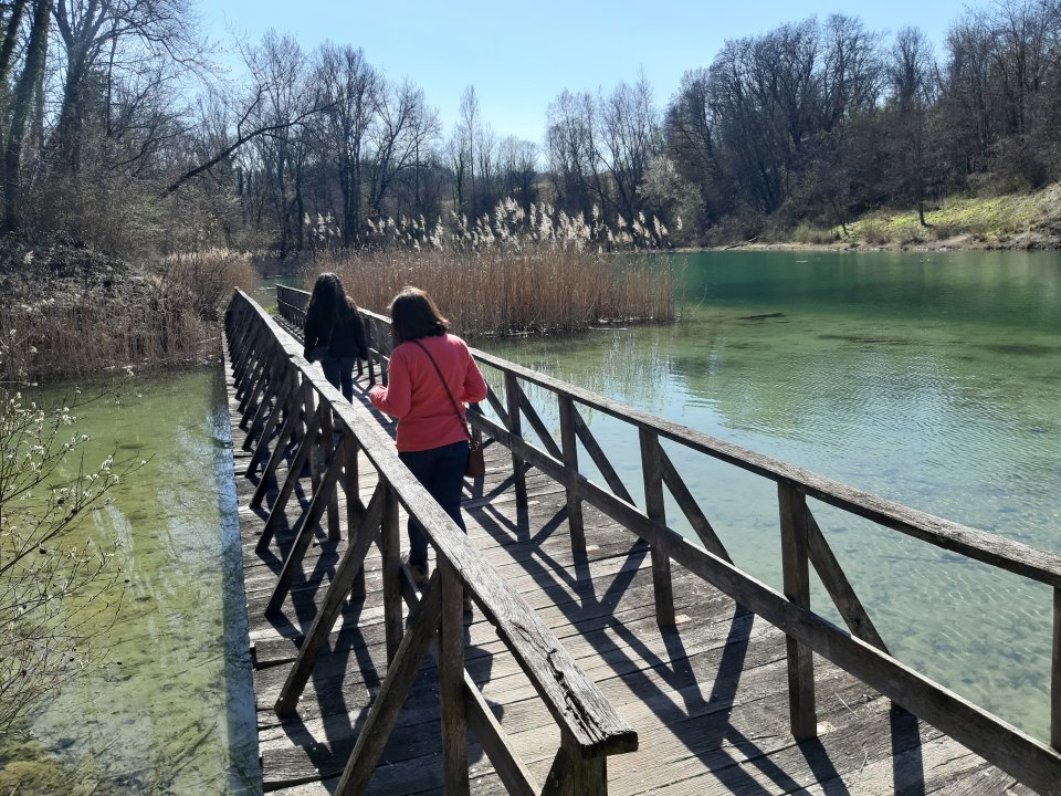 The"Bouvières" pond has been created for leisures activities such as walking and fishing. 