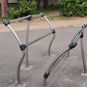 Square Blaise Pascal before NBS intervention - fitness equipment - July 2021