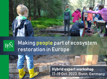 Banner of the workshop "Making people part of ecosystem restoration in Europe"