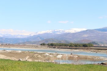 Degraded landscape in Elbasan municipality, Albania