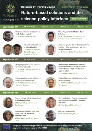 ReNature Training Course: Nature-based solutions and the science-policy interface