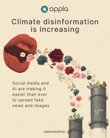 Climate disinformation Nature Solves post