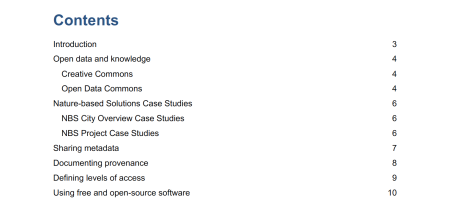 Data Management Plan table of contents