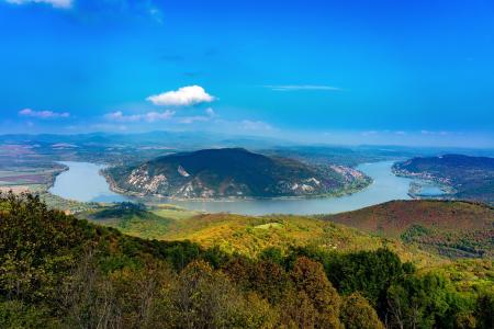 hungary countryside - mountains by a river