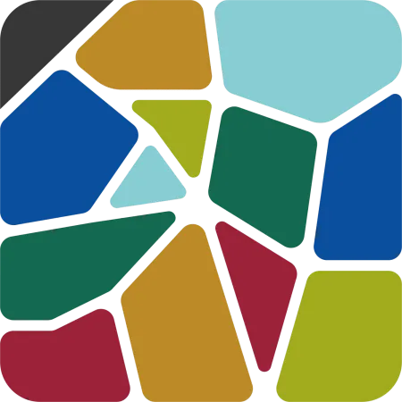 MOSAIC logo - different coloured mosaic pieces