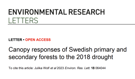 title of paper - canopy responses of swedish primary and secondary forests to the 2018 drought
