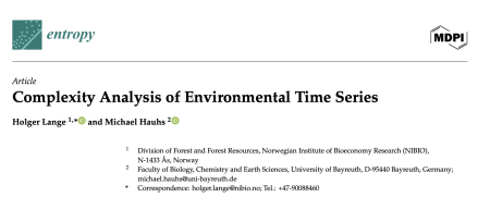 Complexity Analysis of Environmental Time Series article title screenshot