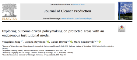 Exploring outcome-driven policymaking on protected areas with an endogenous institutional model - article title