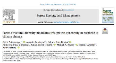 Forest structural diversity modulates tree growth synchrony in response to climate change