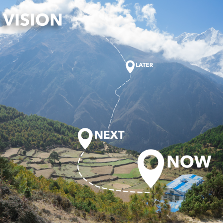 Roadmap set against a mountain backdrop