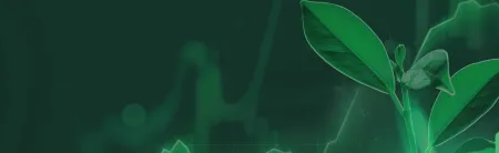 Invest4Nature banner with abstract digital plant images.