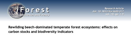 Rewilding beech-dominated temperate forest ecosystems: effects on carbon stocks and biodiversity indicators