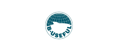 b-useful logo - white shark in blue circle