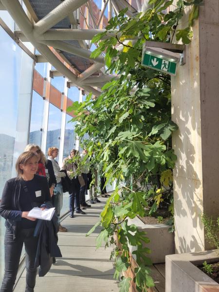 The Invest4Nature consortium at JR’s rooftop greenhouse at the LIFE Institute headquarters