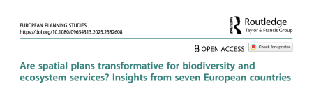Are spatial plans transformative for biodiversity and ecosystem services? Insights from seven European countries
