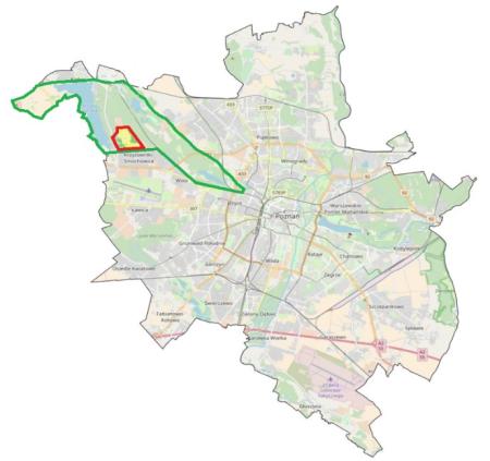 Map of Poznan, Poland