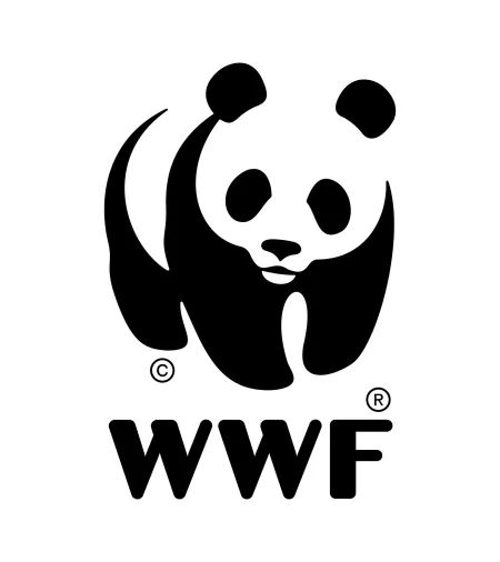 WWF logo black and white panda 