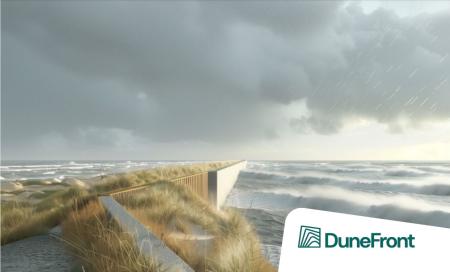 dunefront background - dune with grey sky background