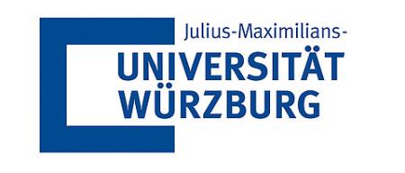 Julius Maximilan University of Wurzburg  logo - blue outline of square