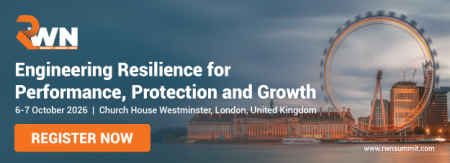 Photo of the city of London with the conference title