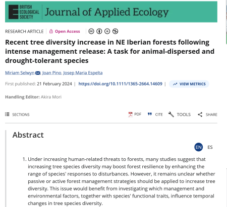 Screenshot of the title of the paper in the online journal.