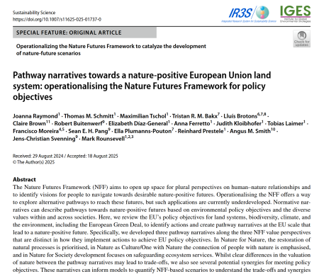 Screenshot of the title of the paper in the online journal.