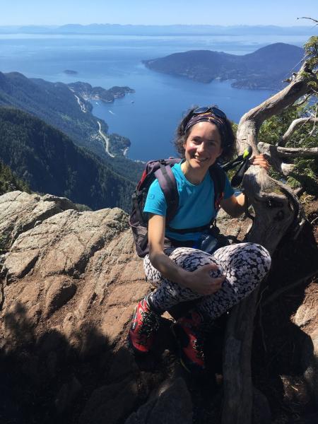 Erica on the mountainous British Columbian Coast