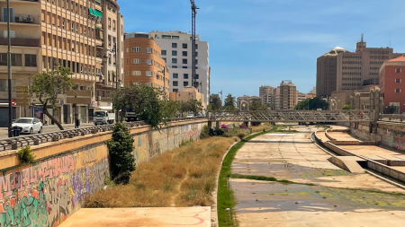 The Guadamelina, a dry river passing through Malaga, Spain