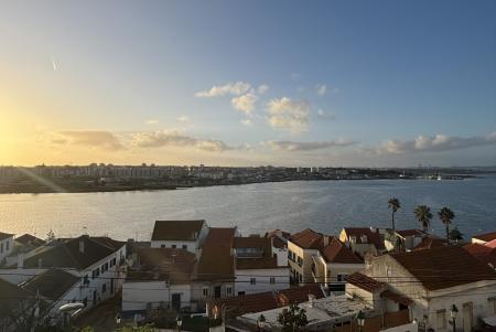 A view of the Tagus estuary from Lisbon, Portugal