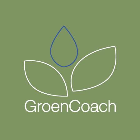 Groencoach logo - 3 leaves on a green background