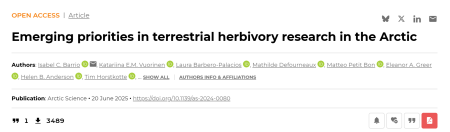 Emerging priorities in terrestrial herbivory research in the Arctic