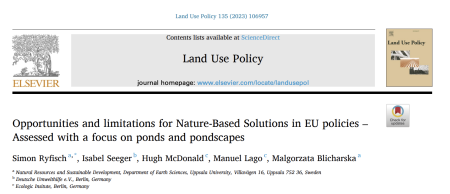 Opportunities and limitations for Nature-Based Solutions in EU policies – Assessed with a focus on ponds and pondscapes