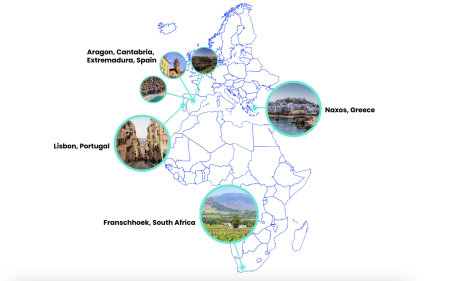 WATERSENS regions - WATERSENS validates its solutions in Aragon, Cantabria and Extremadura in Spain, Franschhoek in South Africa, Lisbon in Portugal and Naxos in Greece