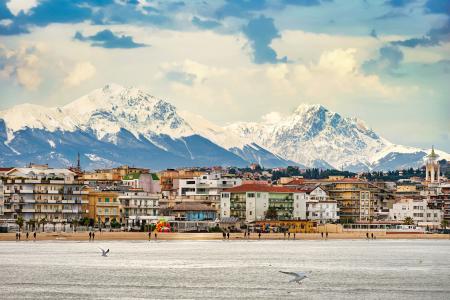 City of Pescara against a mountain backdrop