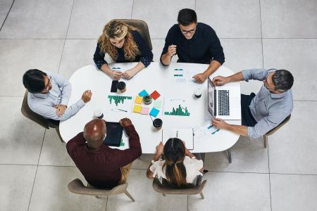 people working together