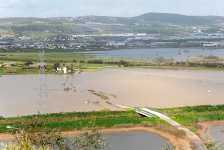 Flooding on a large land territory