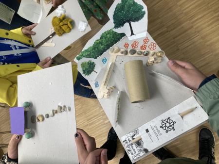 Children exploring biodiversity and Nature-Based Solutions during an educational activity organised by the Austrian eNaBlS Living Lab as part of BOKU’s Children’s University.  Image credit: BOKU University / eNaBlS Austrian Living Lab.