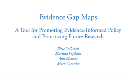 Evidence Gap Maps: A Tool for Promoting Evidence-Informed Policy and Prioritizing Future Research report cover
