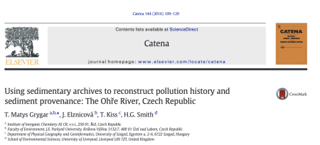 Using sedimentary archives to reconstruct pollution history and sediment provenance: The Ohře River, Czech Republic paper cover