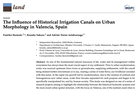 The Influence of Historical Irrigation Canals on Urban Morphology in Valencia, Spain paper cover