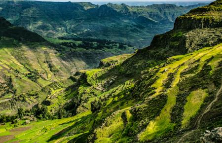 Mountainous and green landscapes of Bale, Ethopia.
