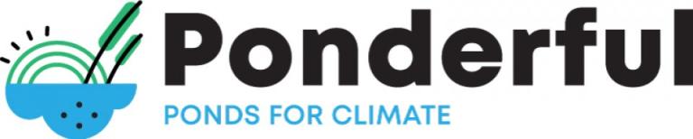 Text logo: Ponderful PONDS FOR CLIMATE 
